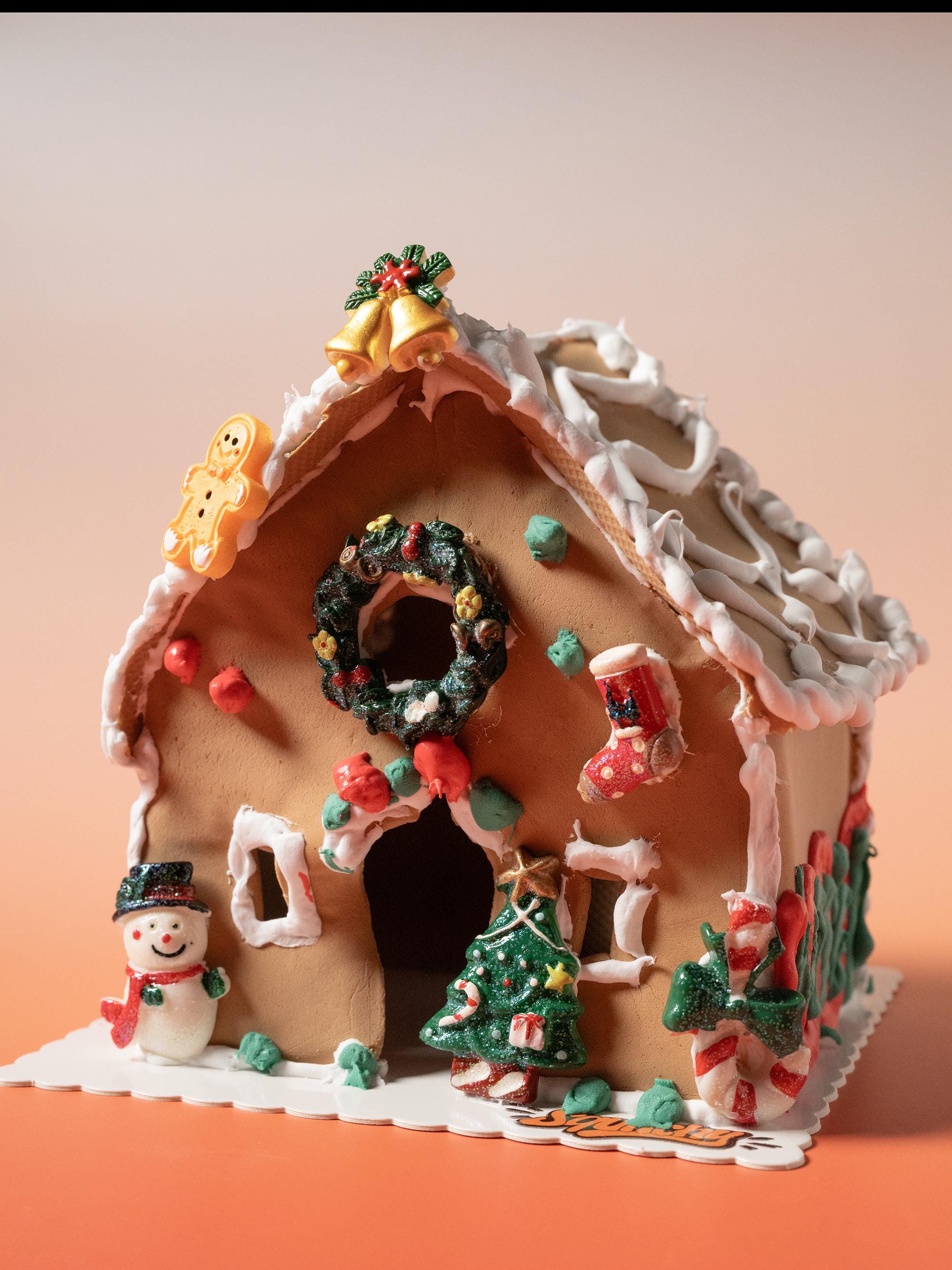 Gingerbread house stress ball DIY kit