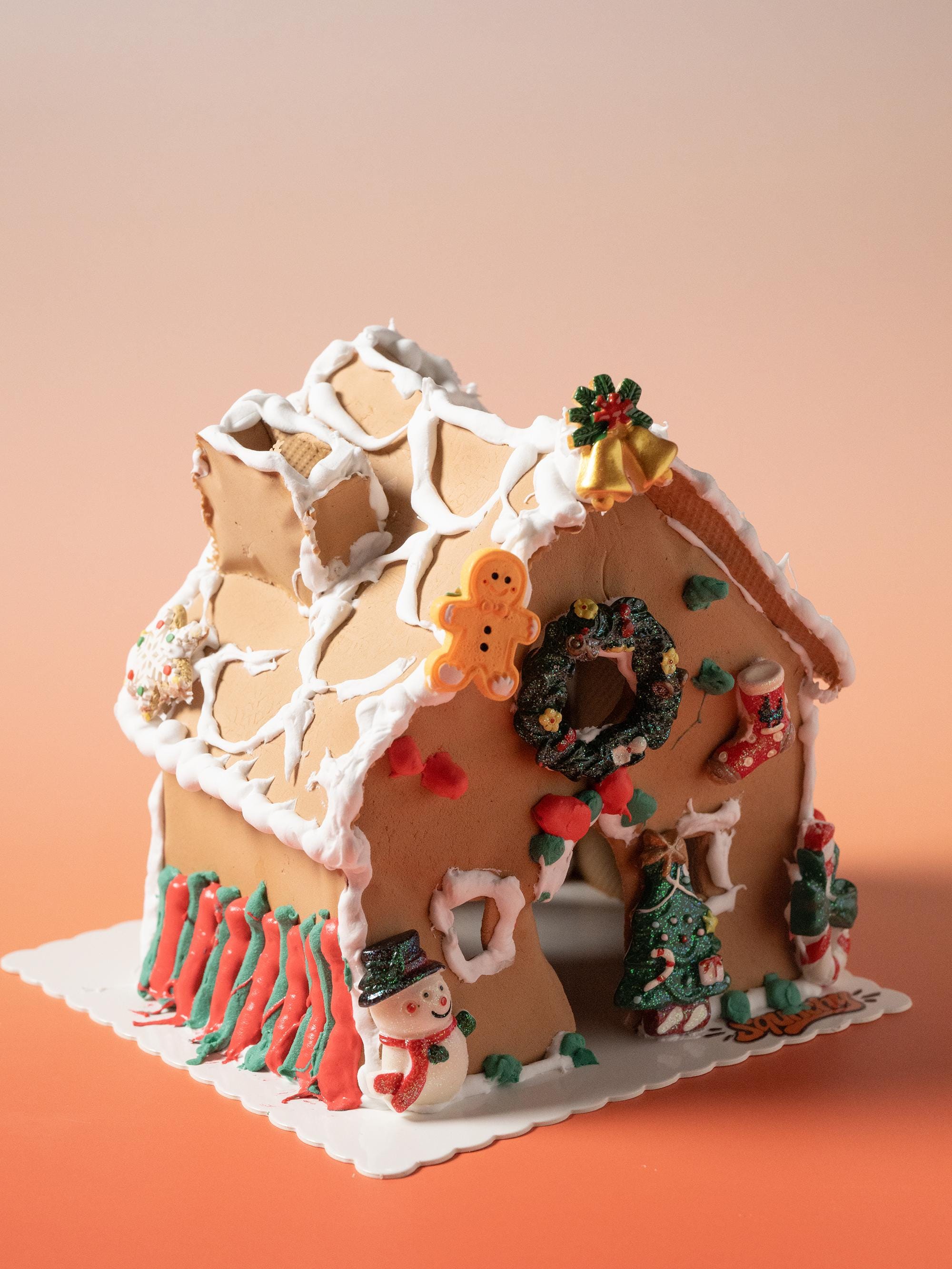 Gingerbread house stress ball DIY kit